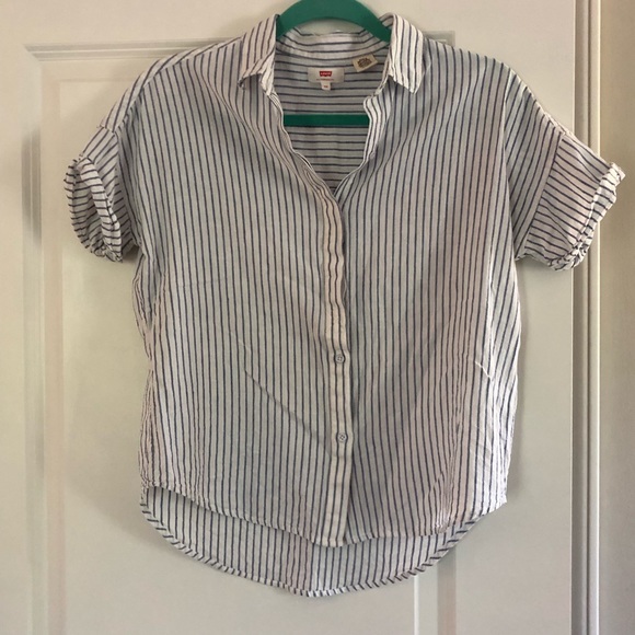Levi’s striped button down top - Picture 1 of 4